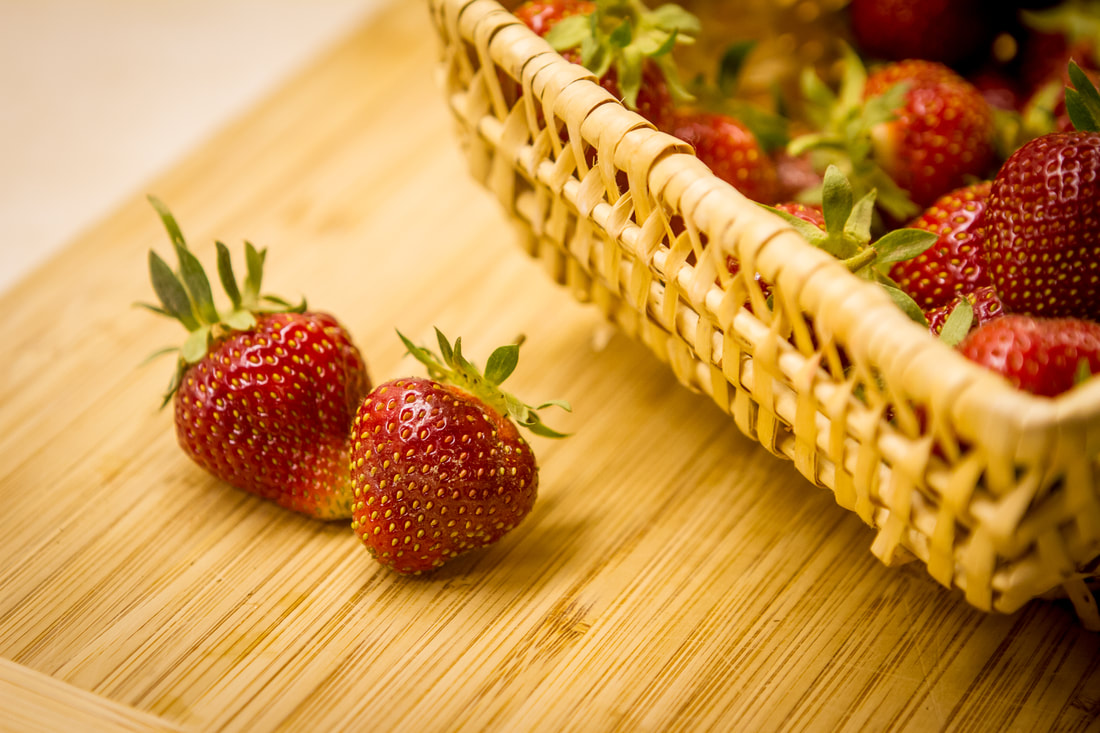 Strawberries in kitchen